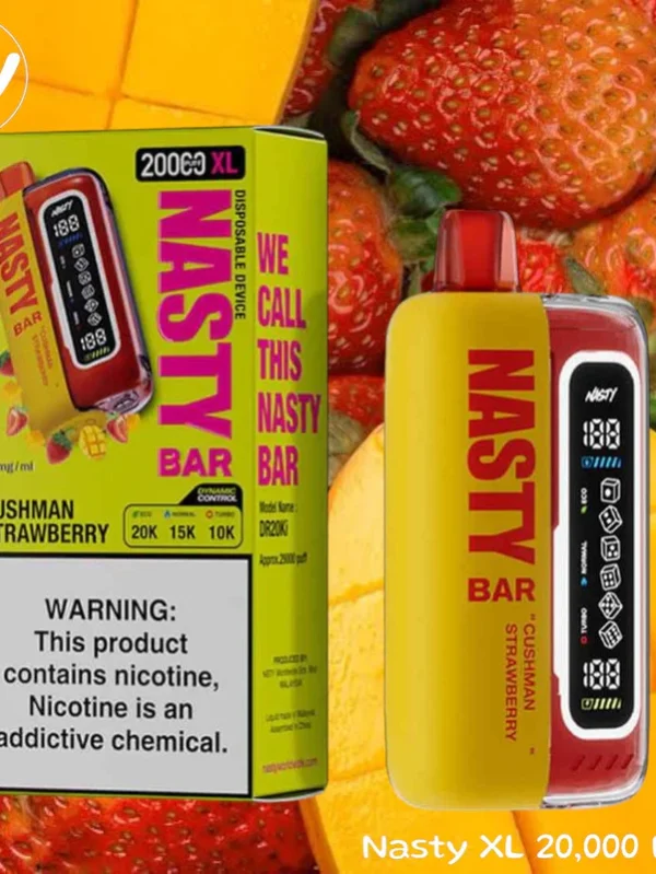 NASTY BAR 20000 PUFFS DISPOSABLE VAPE - CUSHMAN STRAWBERRY (Buy 1 Get 1)